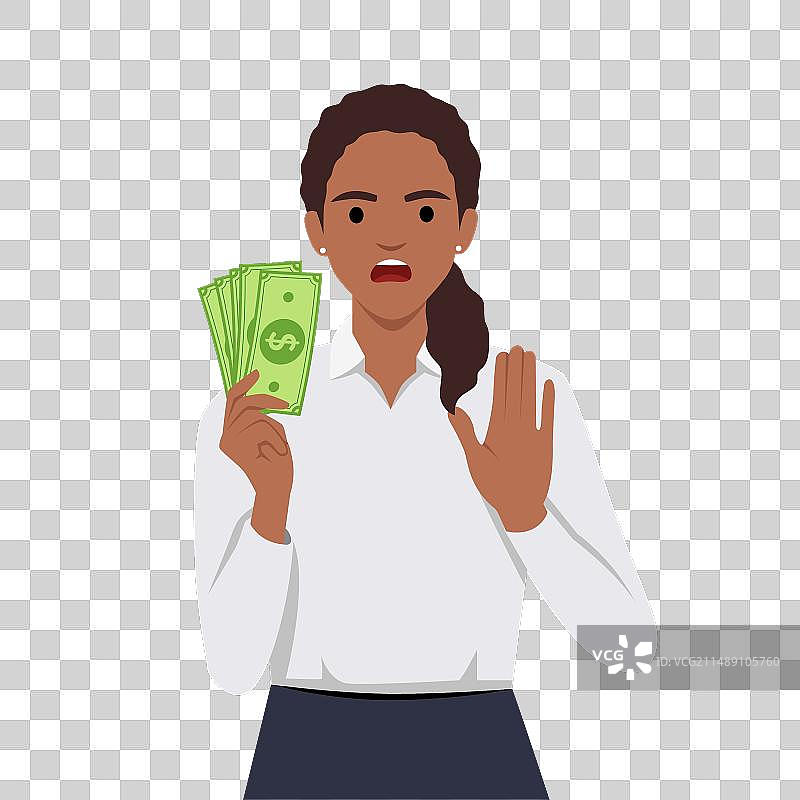 做停止手势的女人图片素材