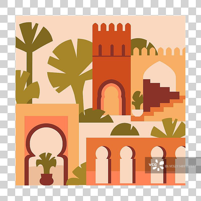 摩洛哥马拉喀什建筑图片素材