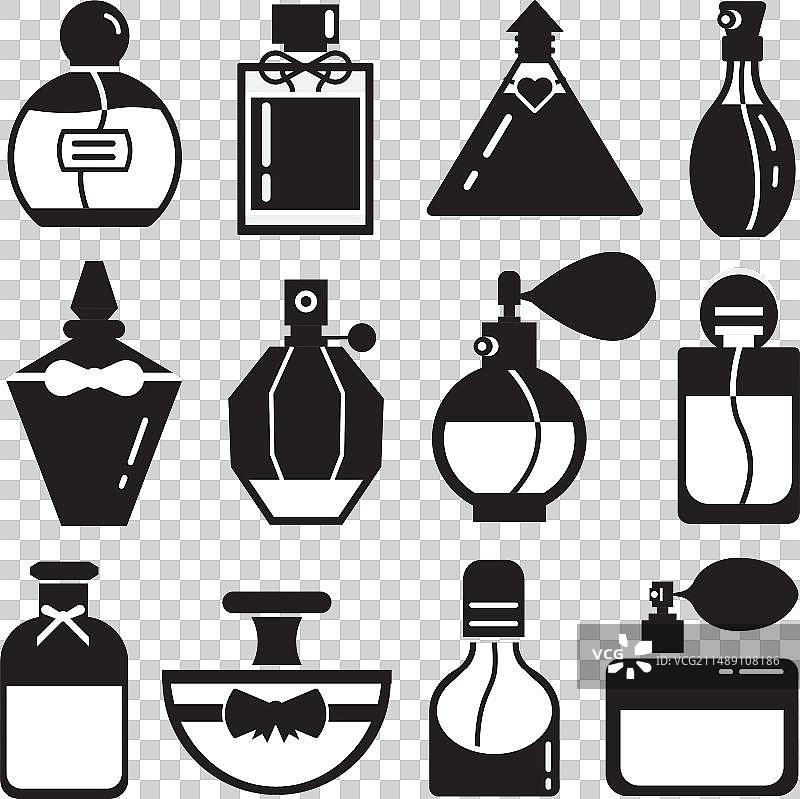 轮廓设计的香水淡香水瓶图片素材