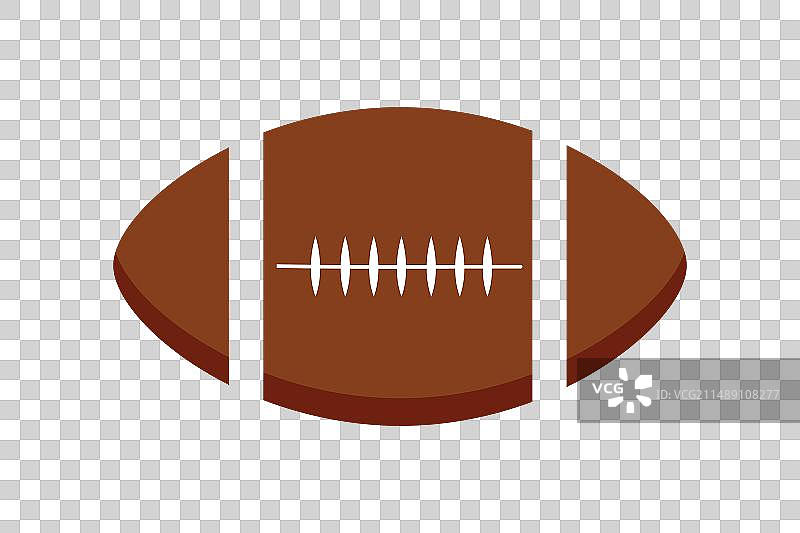 彩色风格美式橄榄球图标图片素材