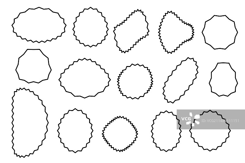 圆形椭圆线性笔触几何形状图片素材
