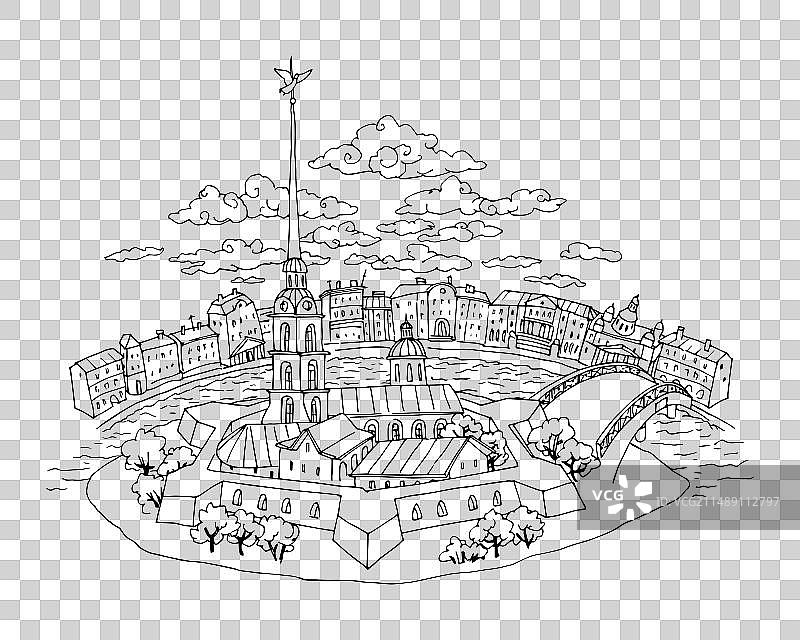 圣彼得堡的彼得保罗要塞图片素材