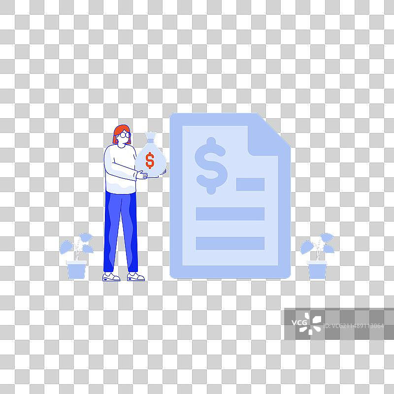 有投资贷款的女孩图片素材