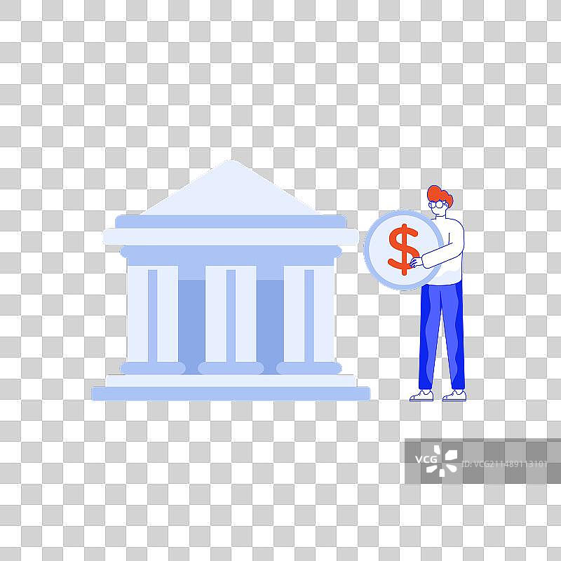 男人存钱图片素材