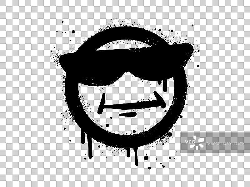 戴太阳镜的微笑表情符号图片素材