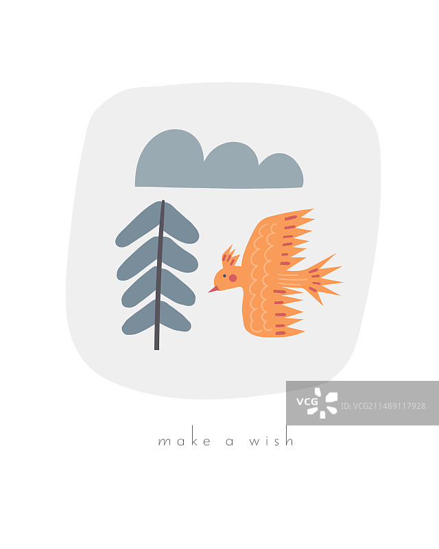 童话主题婴儿派对明信片图片素材