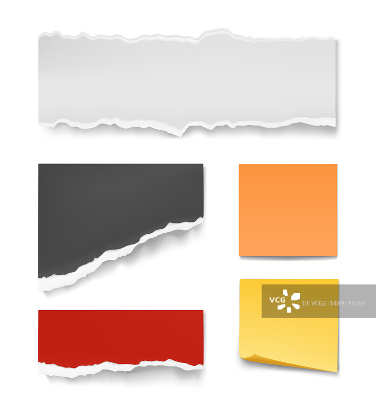 白色和彩色便签纸与便利贴图片素材