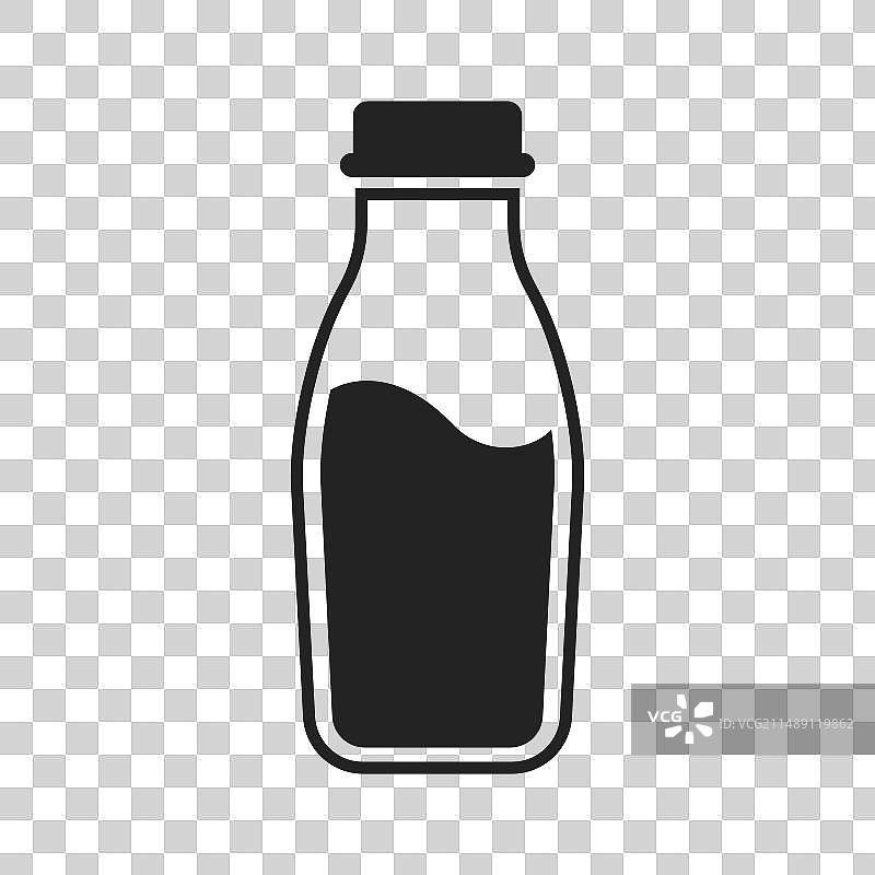 孤立的牛奶瓶饮料图标图片素材