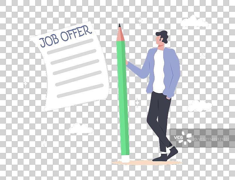 工作机会：人力资源部门员工签约图片素材