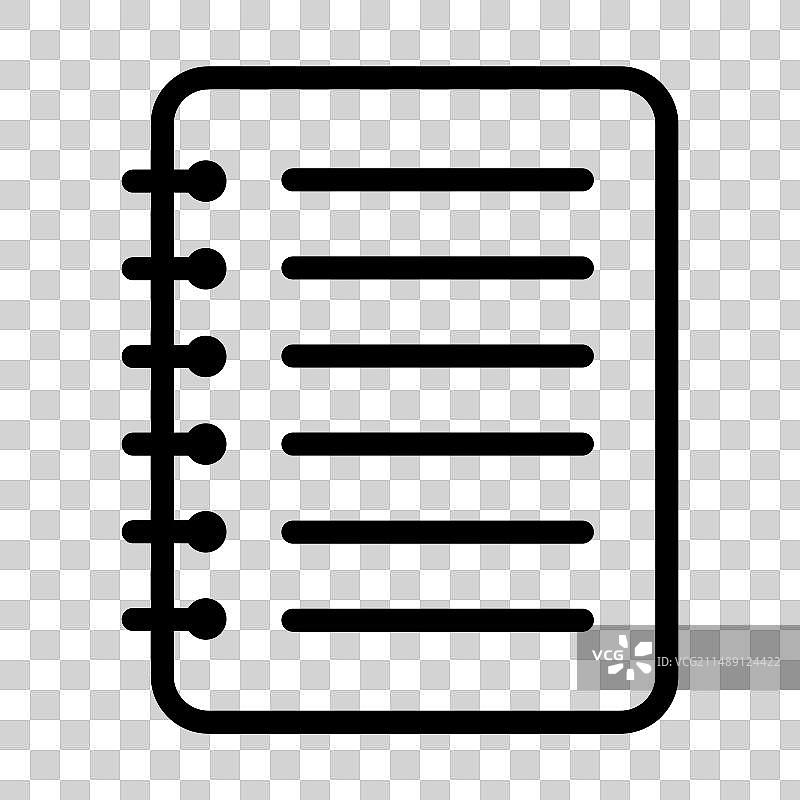 螺旋笔记本图标纸张空白页符号便笺图片素材