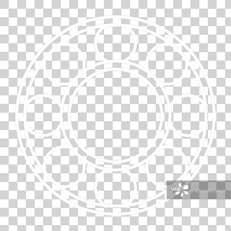 轴承轮图标滚动球标志扁平网页图片素材