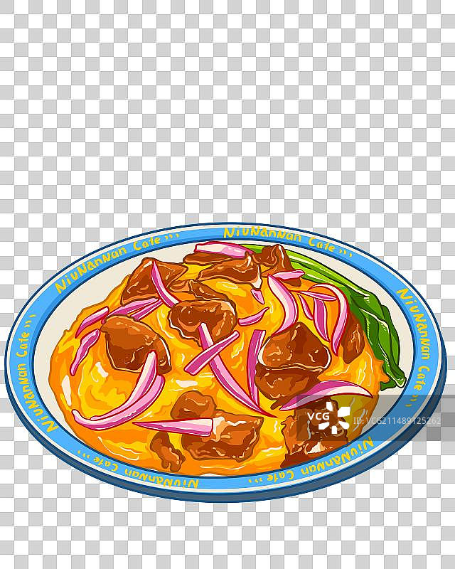 滑蛋牛肉盖饭图片素材