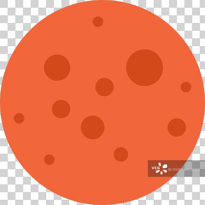 火星行星图标红色星球太阳系标志图片素材