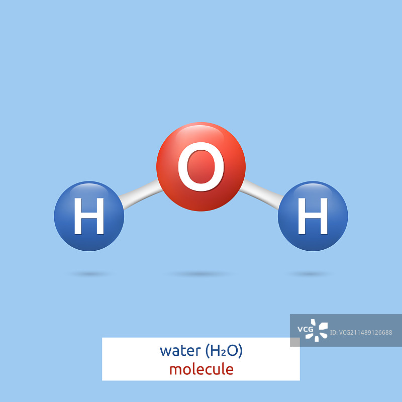 水分子H2O集成粒子氢图片素材