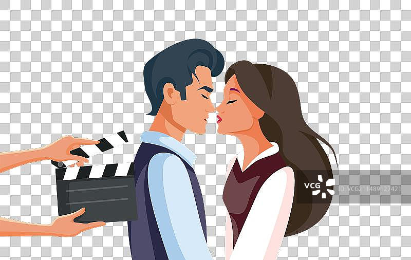 剧组在片场拍摄浪漫爱情电影图片素材