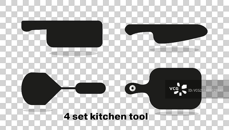 4件套厨房工具设计图片素材