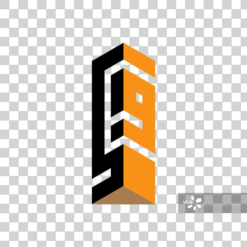 带有数字59设计元素的3D Logo图片素材