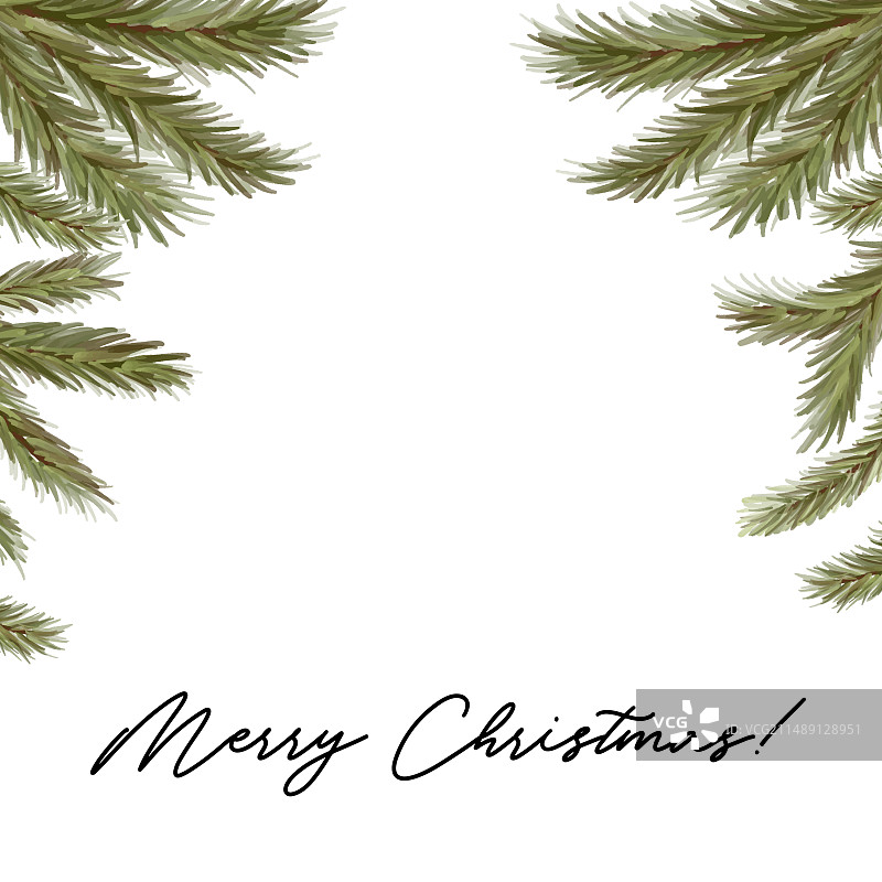 圣诞贺卡带文案空间的画框图片素材