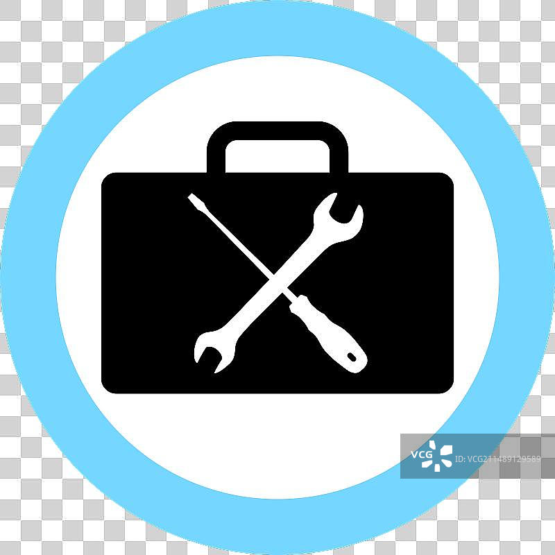 扁平风格维修工具包图标轮廓图片素材