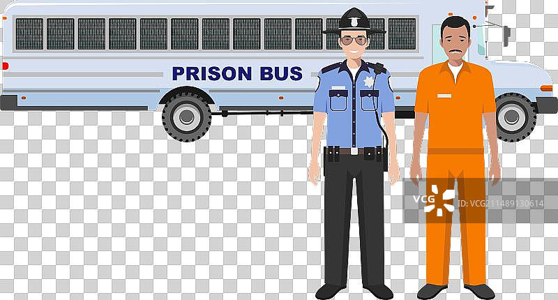 站立的美国警察警长图片素材