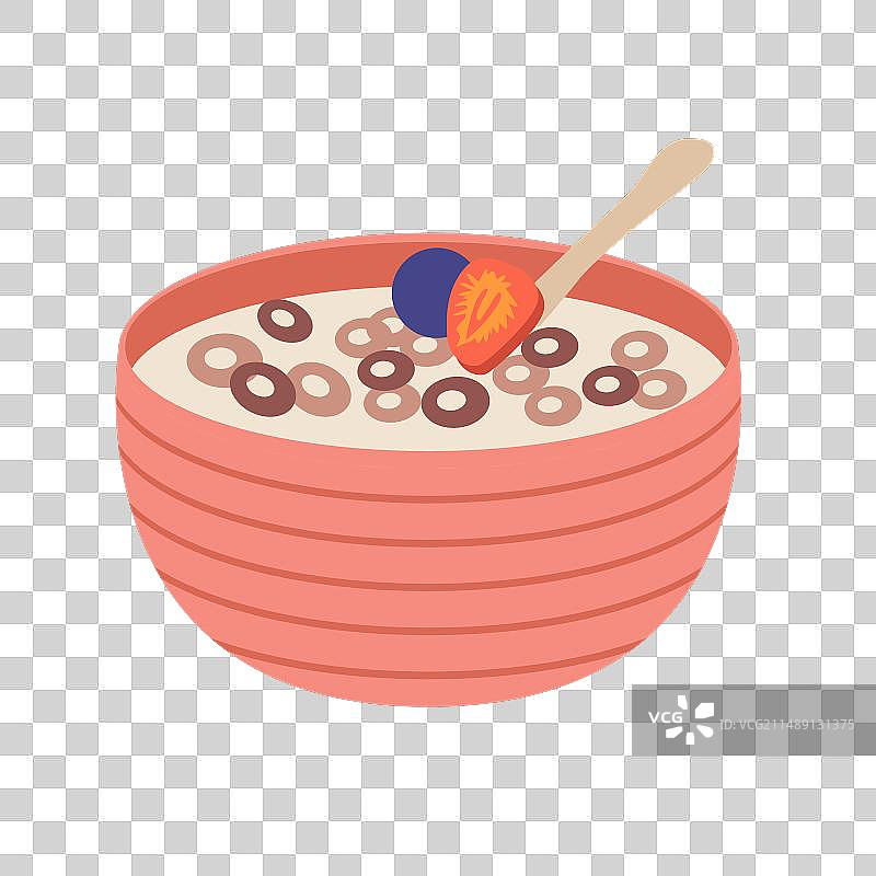 碗里的早餐麦片图片素材