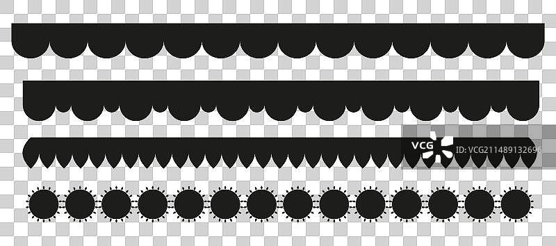 扇形轮廓剪影图案图片素材