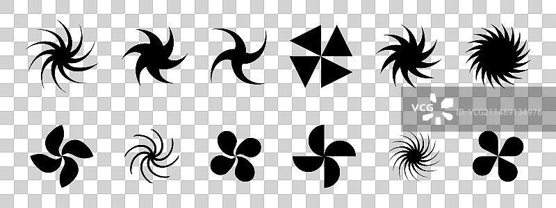 圆形旋转螺旋桨图标图片素材