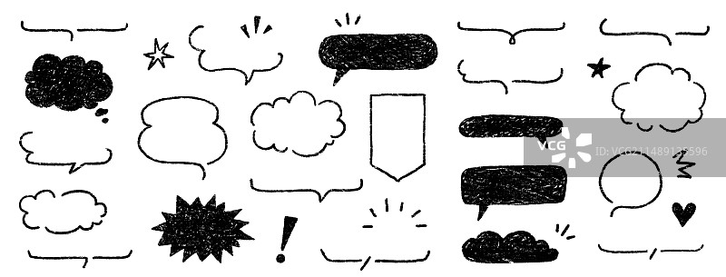 蜡笔粉笔对话框图片素材