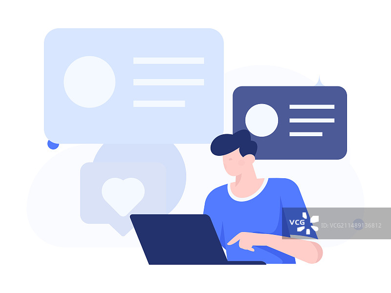 求职面试的人员扁平矢量概念运营手绘插画图片素材