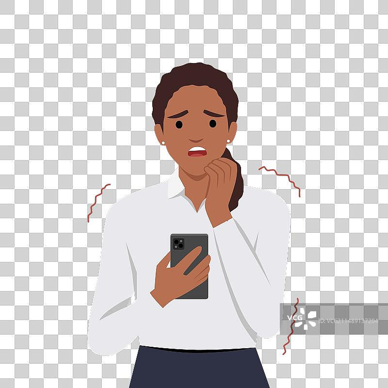 担忧的女人看着前方图片素材