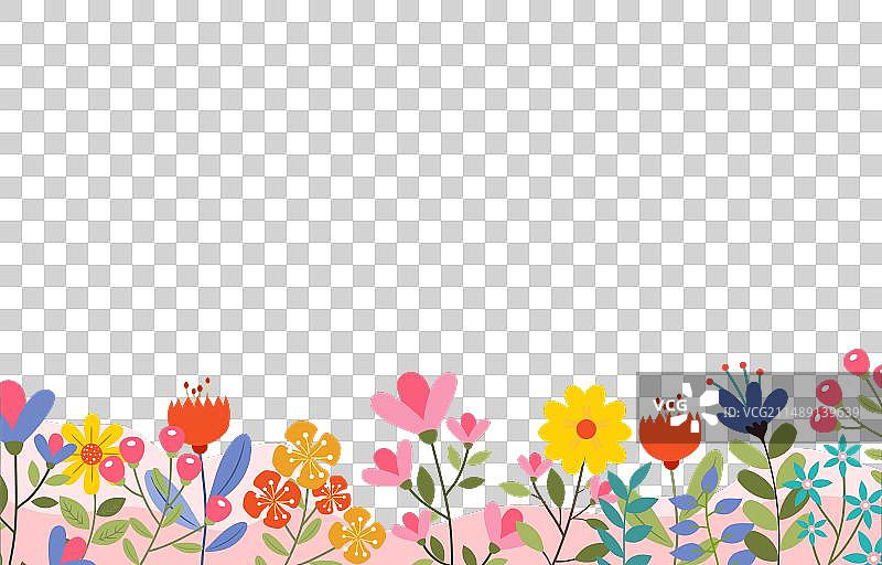 鲜花盛开的白色banner图片素材