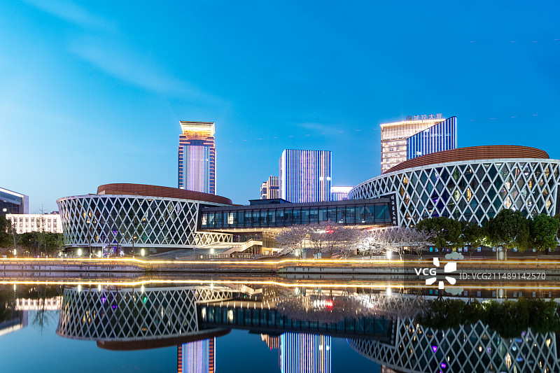 宁波镇海新城 镇海区文化馆 箭湖中心 镇海骆驼图片素材