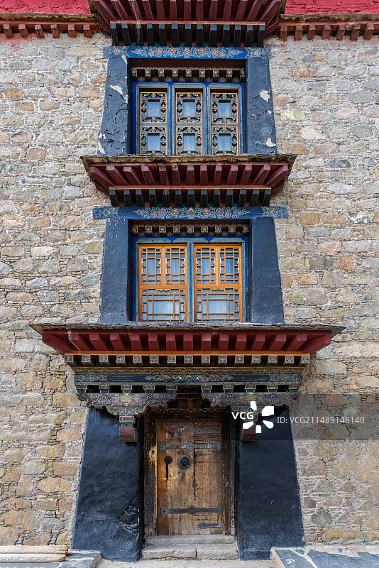 神秘的桑耶寺一角：西藏高原上的宗教圣地图片素材