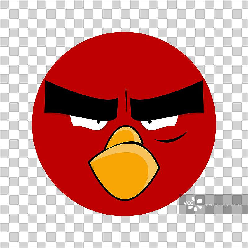 愤怒的红脸黄嘴小鸟图片素材