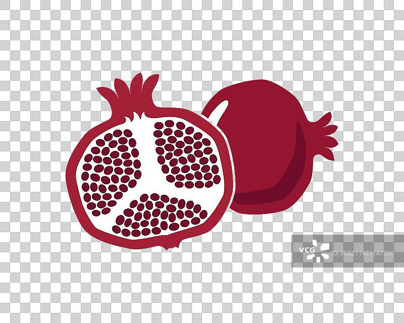 两个石榴图片素材