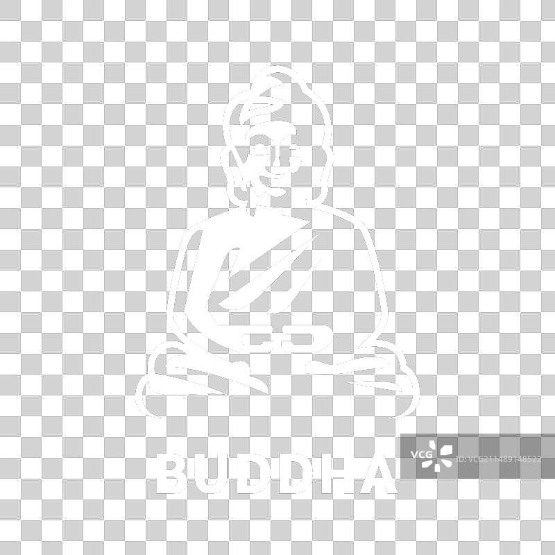 莲花坐姿佛标志图片素材