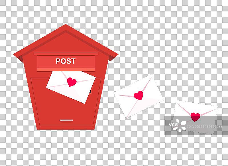 情人节爱心信件邮箱图片素材