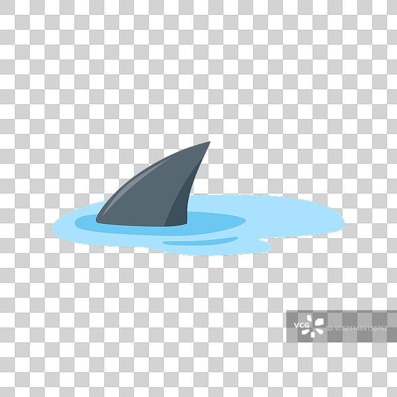 危险的海洋动物：鲨鱼鳍图片素材