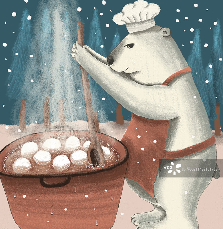 温暖冬至夜图片素材