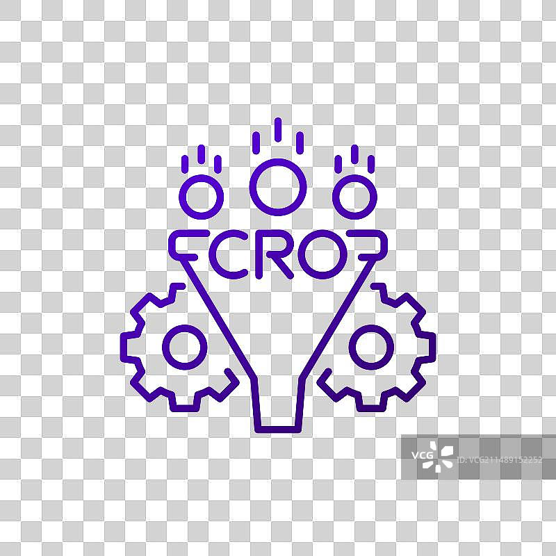 转化率优化线性图标图片素材