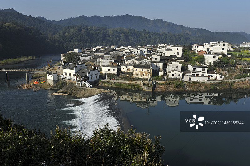 江西婺源静静的小山村图片素材