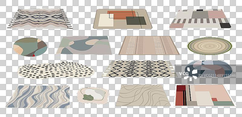 现代地毯纺织垫合集图片素材