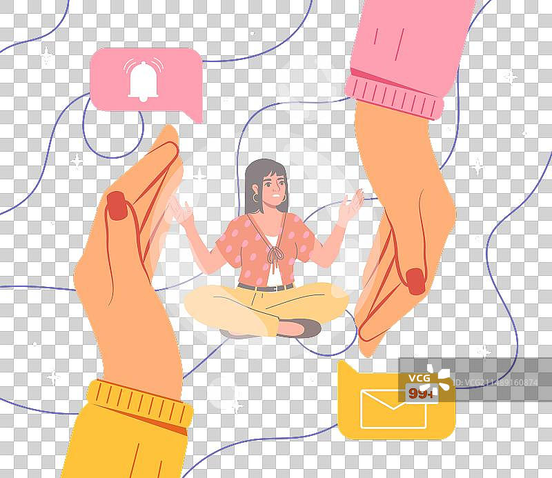 自我隔离的女人图片素材