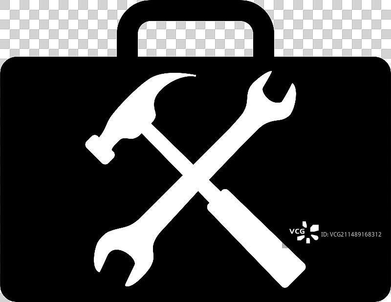 扁平风格维修工具包图标轮廓图片素材