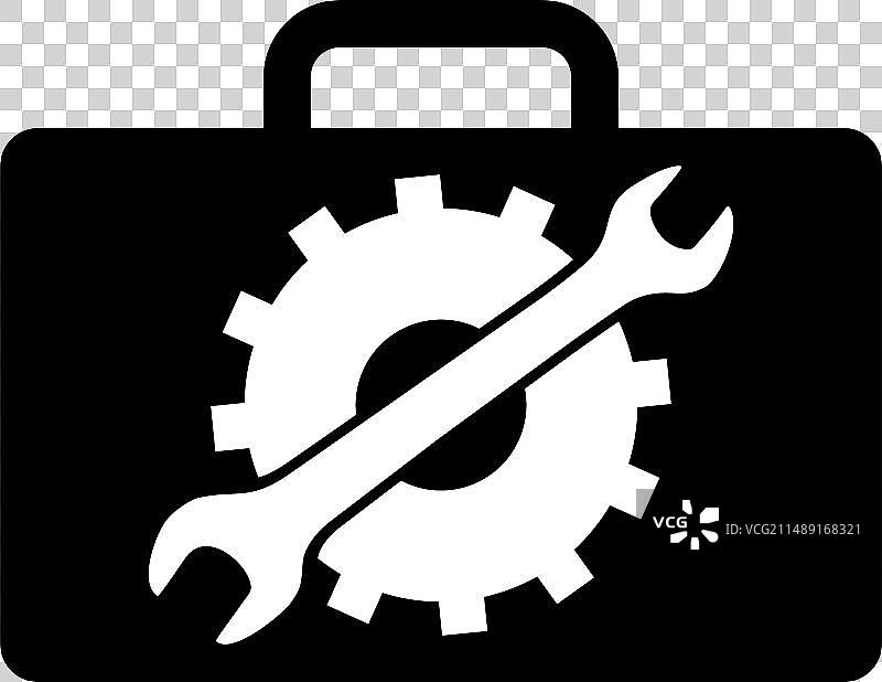 扁平风格维修工具包图标轮廓图片素材