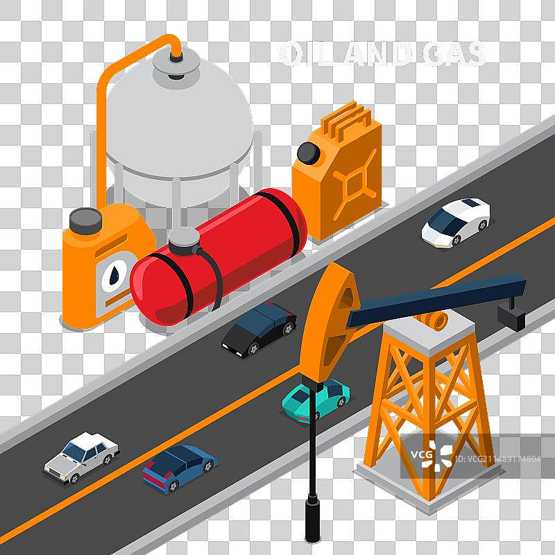 石油和天然气行业构成图片素材