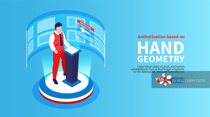 手部几何分析组合图片素材