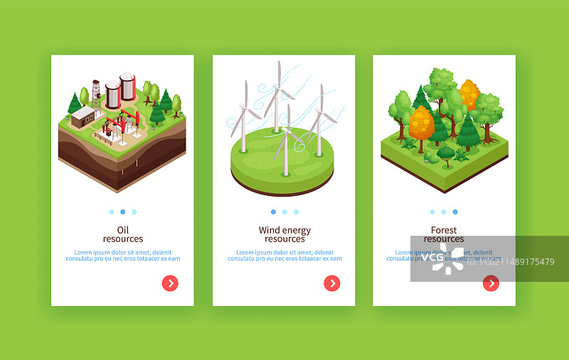 自然资源2.5D横幅图片素材