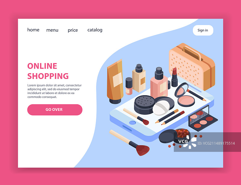 化妆品页面设计图片素材