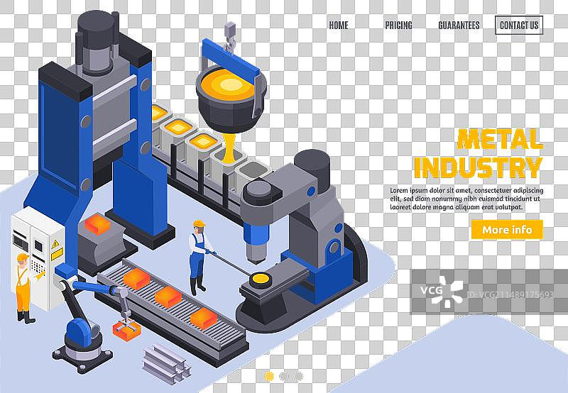 金属工业2.5D banner图片素材
